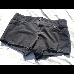 Hurley black cutoff shorts size 9.